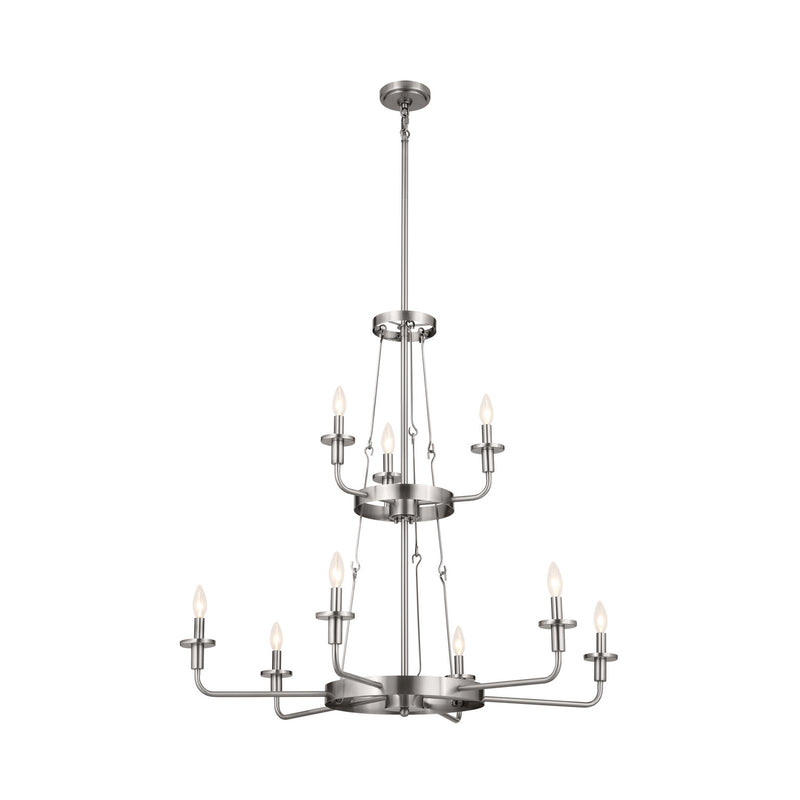 Kichler 52452CLP Nine Light Chandelier, Classic Pewter (2)