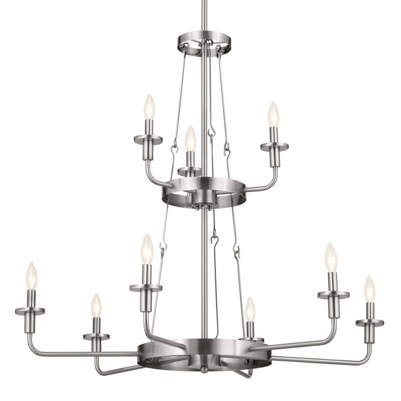Kichler 52452CLP Nine Light Chandelier, Classic Pewter (4)