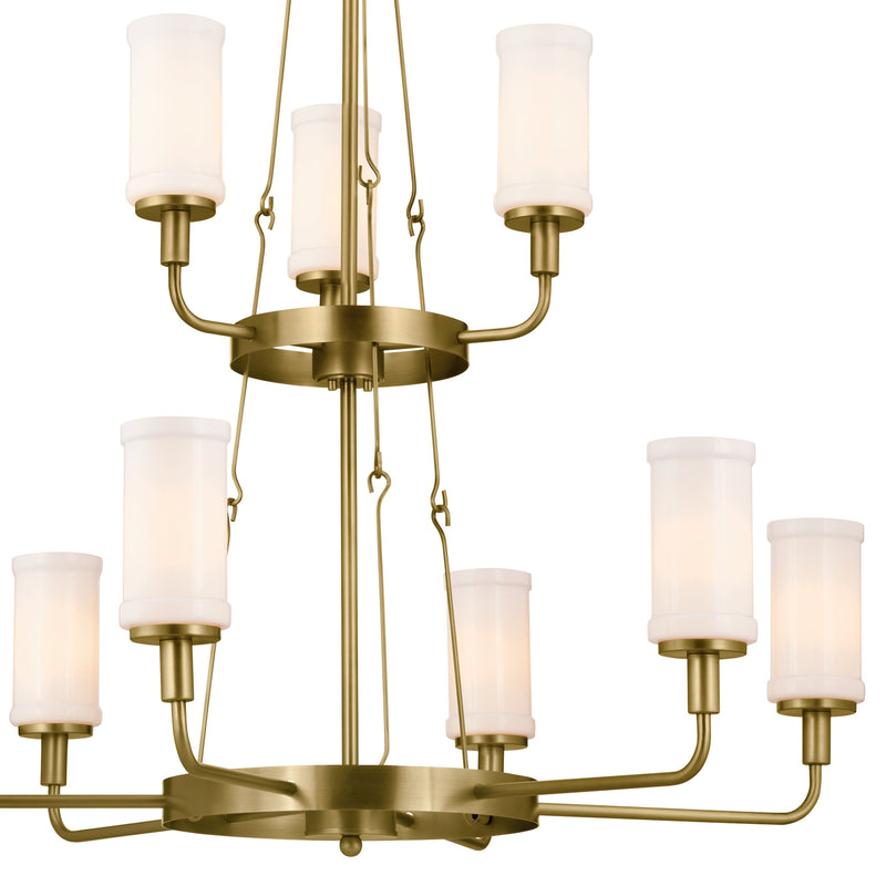 Kichler 52452NBR Nine Light Chandelier, Natural Brass (3)