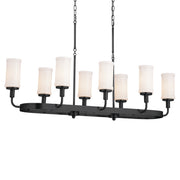 Kichler 52453BKT Eight Light Linear Chandelier, Textured Black (3)