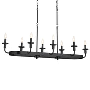 Kichler 52453BKT Eight Light Linear Chandelier, Textured Black (4)
