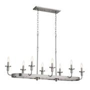 Kichler 52453CLP Eight Light Linear Chandelier, Classic Pewter (2)