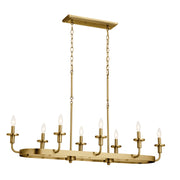 Kichler 52453NBR Eight Light Linear Chandelier, Natural Brass (3)