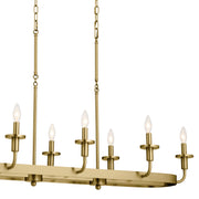 Kichler 52453NBR Eight Light Linear Chandelier, Natural Brass (5)