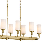Kichler 52453NBR Eight Light Linear Chandelier, Natural Brass (6)