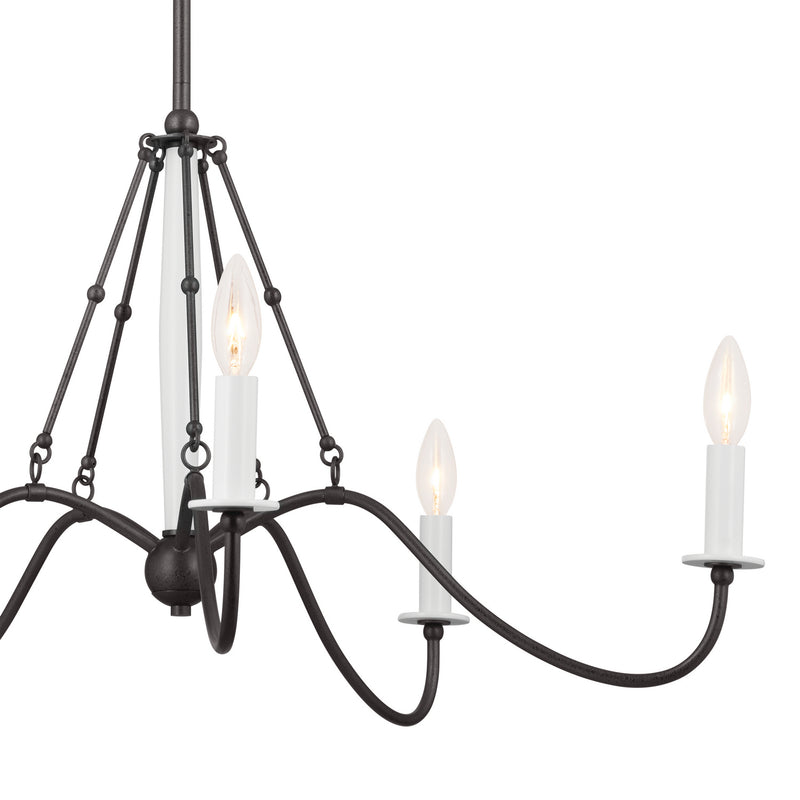 Kichler 52455AVI Five Light Chandelier, Anvil Iron (3)