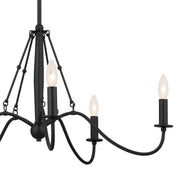Kichler 52455BKT Five Light Chandelier, Textured Black (3)