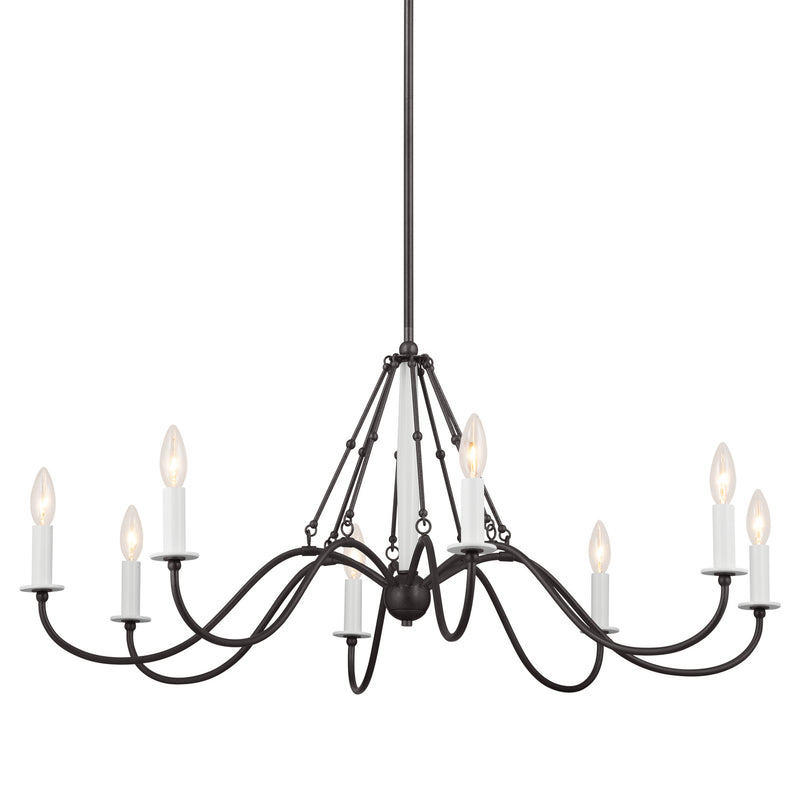 Kichler 52456AVI Eight Light Chandelier, Anvil Iron (2)
