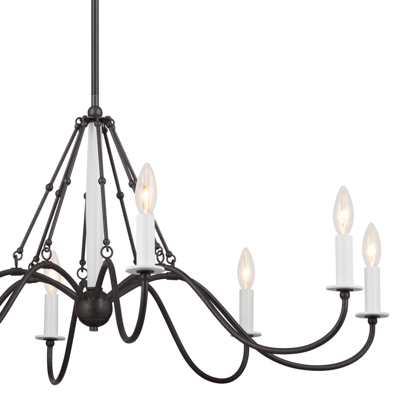 Kichler 52456AVI Eight Light Chandelier, Anvil Iron (3)