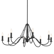Kichler 52456BKT Eight Light Chandelier, Textured Black (2)