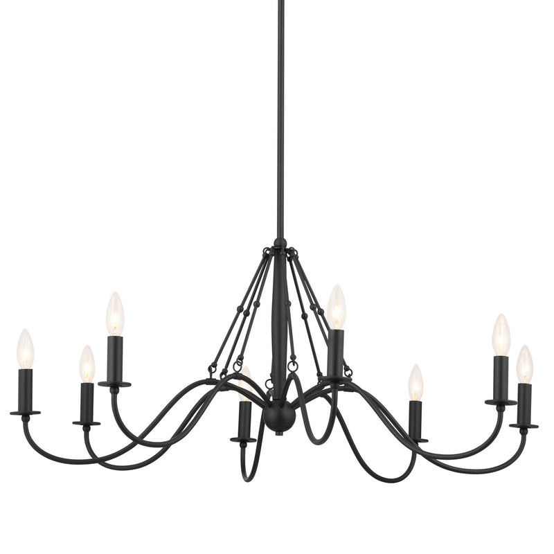 Kichler 52456BKT Eight Light Chandelier, Textured Black (2)