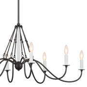 Kichler 52457AVI Eight Light Linear Chandelier, Anvil Iron (3)