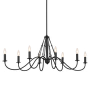 Kichler 52457BKT Eight Light Linear Chandelier, Textured Black (2)