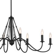 Kichler 52457BKT Eight Light Linear Chandelier, Textured Black (3)