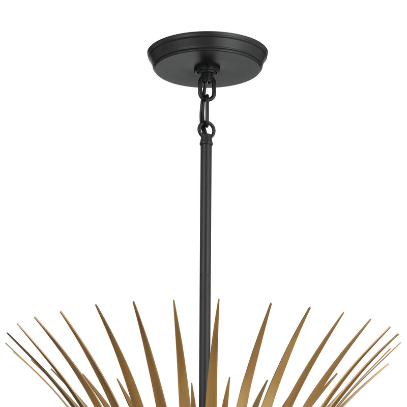 Kichler 52458BK Six Light Chandelier, Black (4)