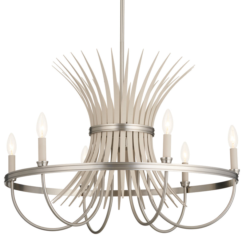 Kichler 52458NI Six Light Chandelier, Brushed Nickel (2)