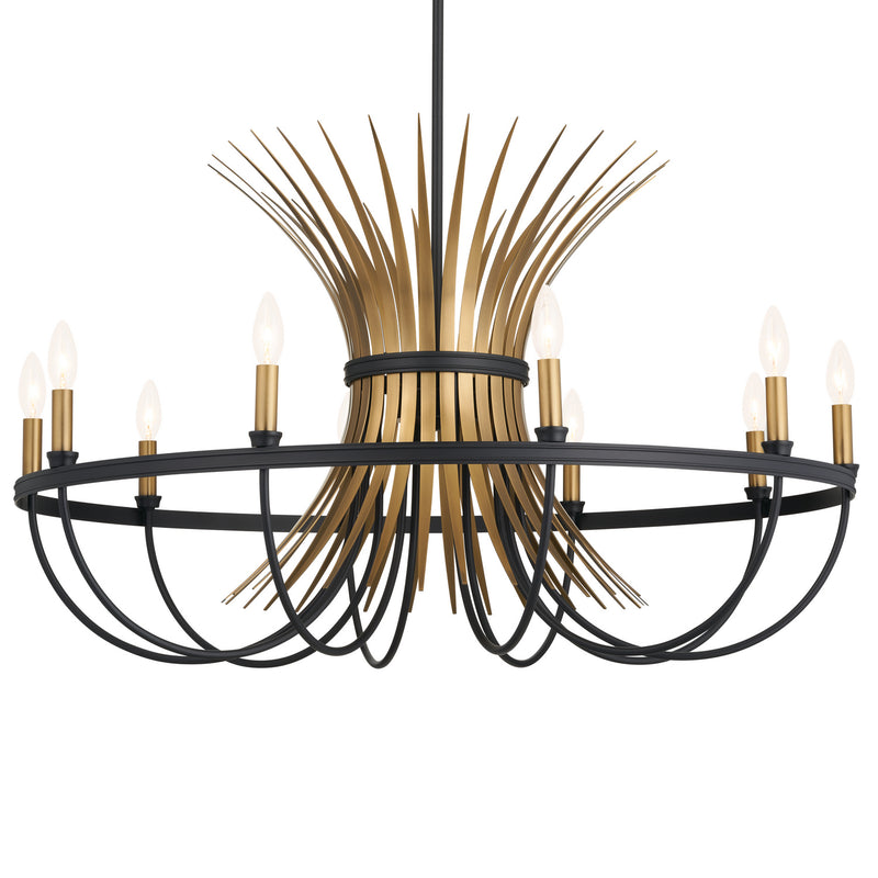 Kichler 52459BK Ten Light Chandelier, Black (2)
