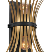Kichler 52461BK Two Light Wall Sconce, Black (4)