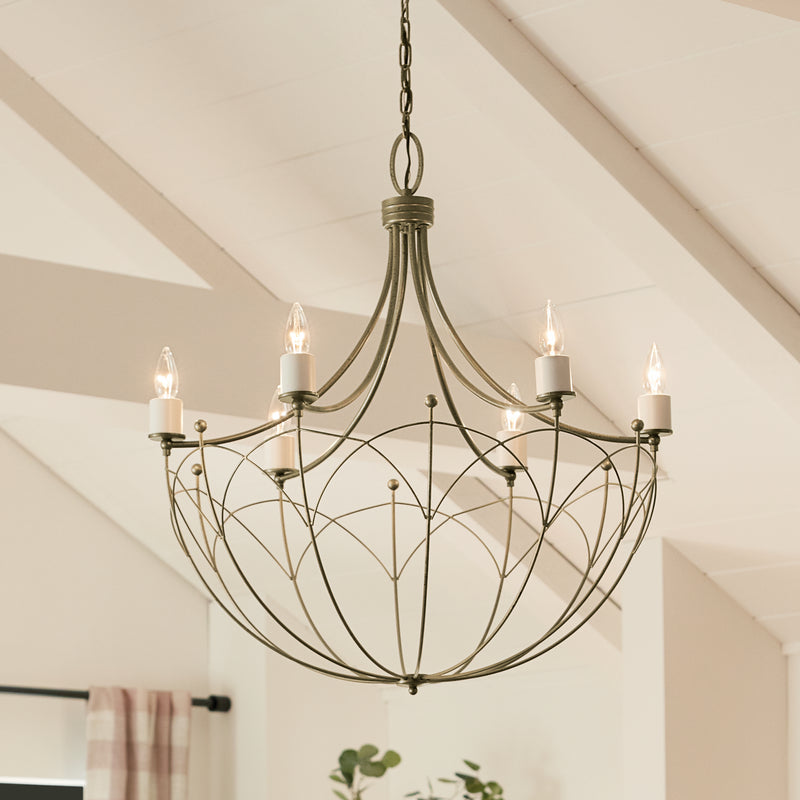 Kichler 52462CHZ Six Light Chandelier, Character Bronze (2)