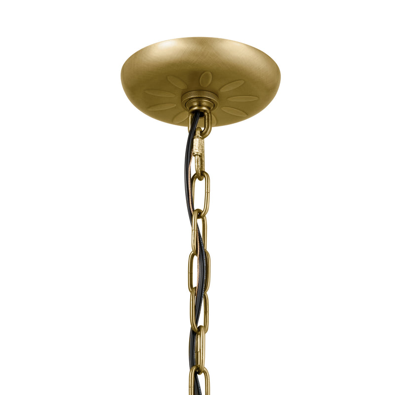 Kichler 52465NBR Three Light Chandelier/Semi Flush, Natural Brass (4)