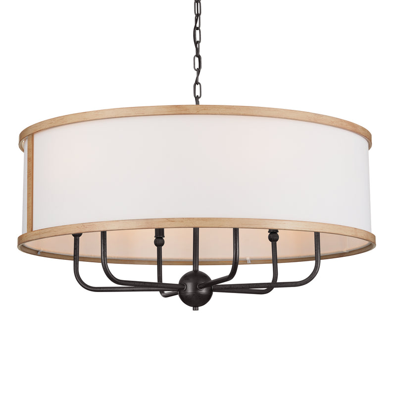 Kichler 52466AVI Six Light Chandelier, Anvil Iron (2)