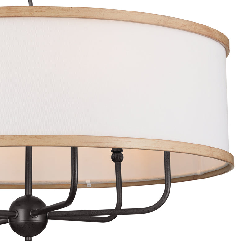 Kichler 52466AVI Six Light Chandelier, Anvil Iron (3)