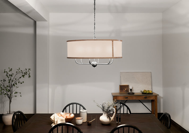 Kichler 52466AVI Six Light Chandelier, Anvil Iron (6)