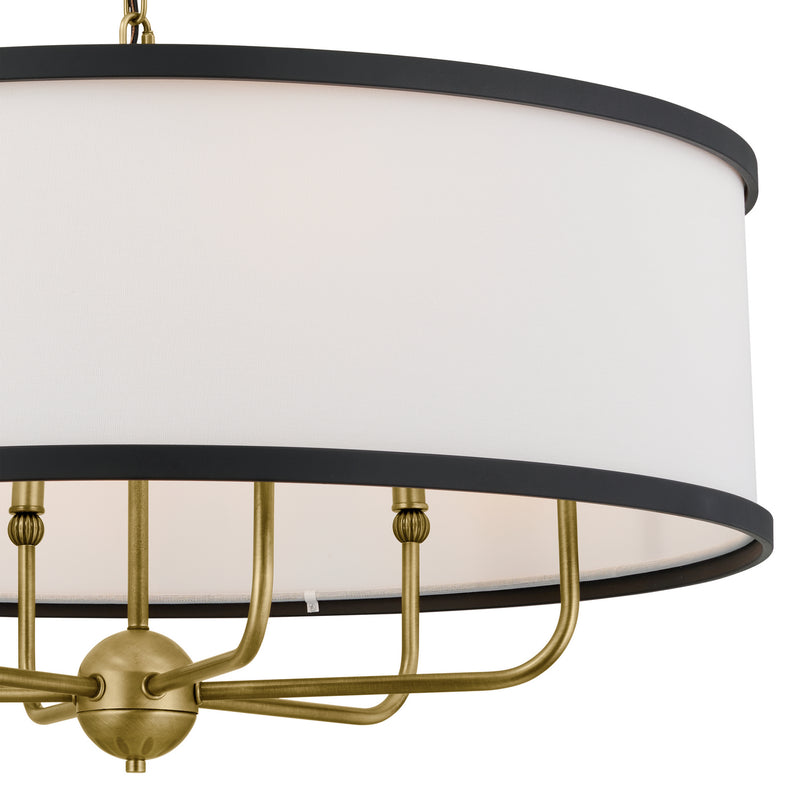 Kichler 52466NBR Six Light Chandelier, Natural Brass (3)