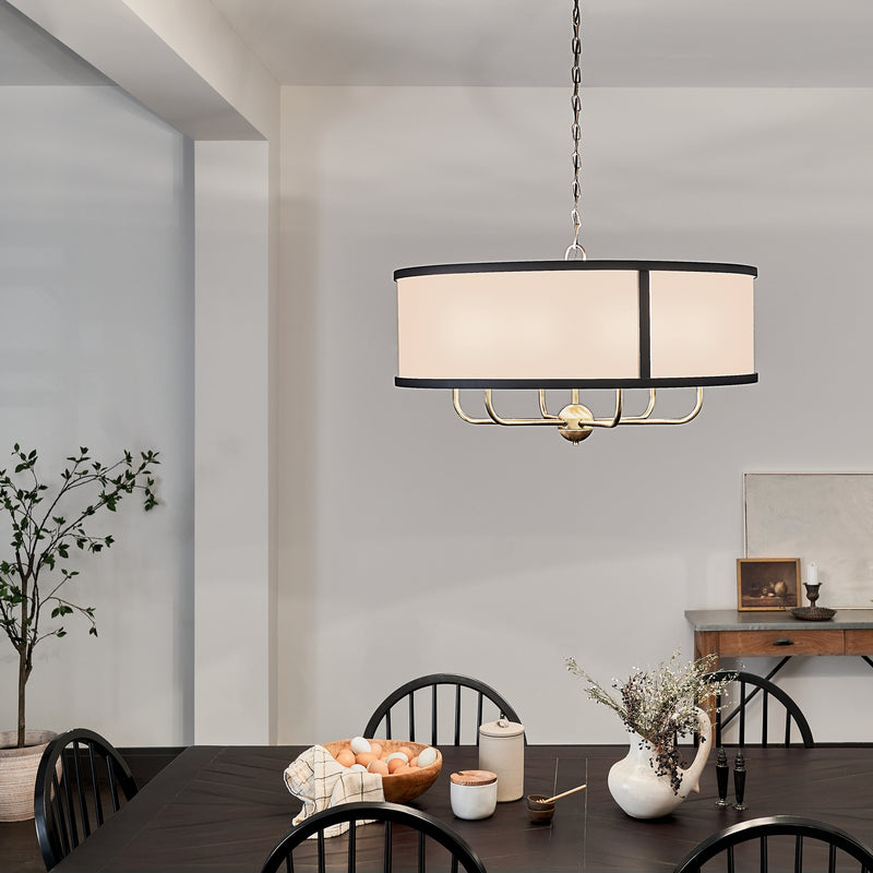 Kichler 52466NBR Six Light Chandelier, Natural Brass (6)