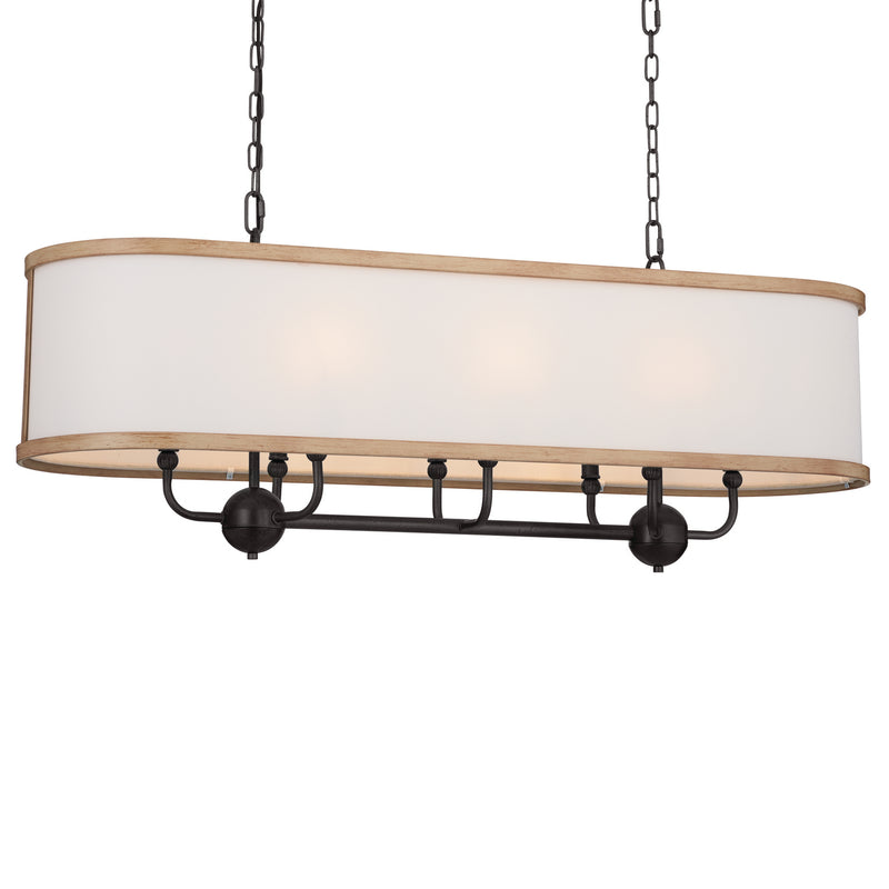 Kichler 52467AVI Eight Light Linear Chandelier, Anvil Iron (2)