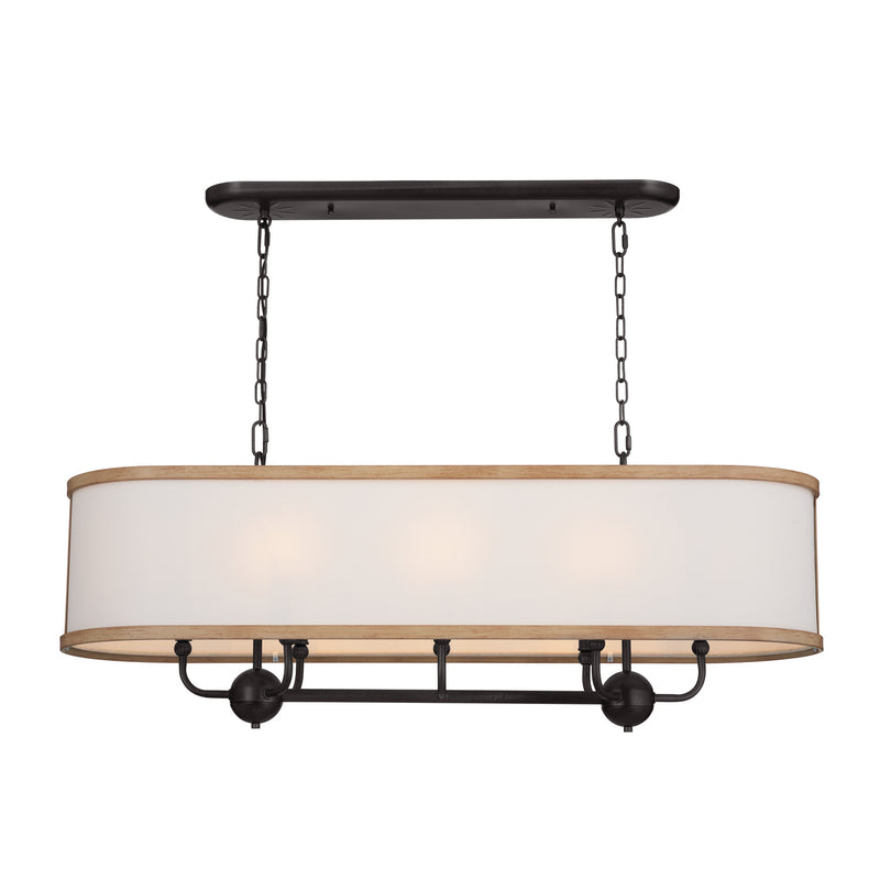 Kichler 52467AVI Eight Light Linear Chandelier, Anvil Iron (3)