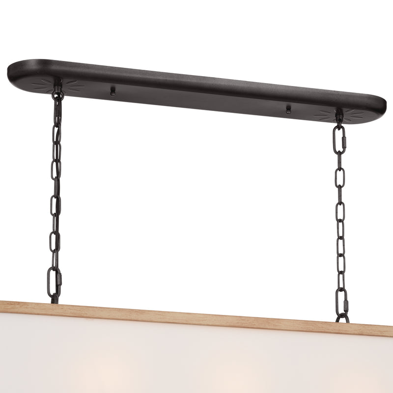 Kichler 52467AVI Eight Light Linear Chandelier, Anvil Iron (5)