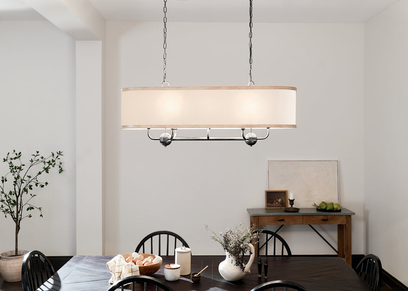 Kichler 52467AVI Eight Light Linear Chandelier, Anvil Iron (6)