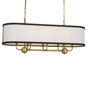 Kichler 52467NBR Eight Light Linear Chandelier, Natural Brass (2)