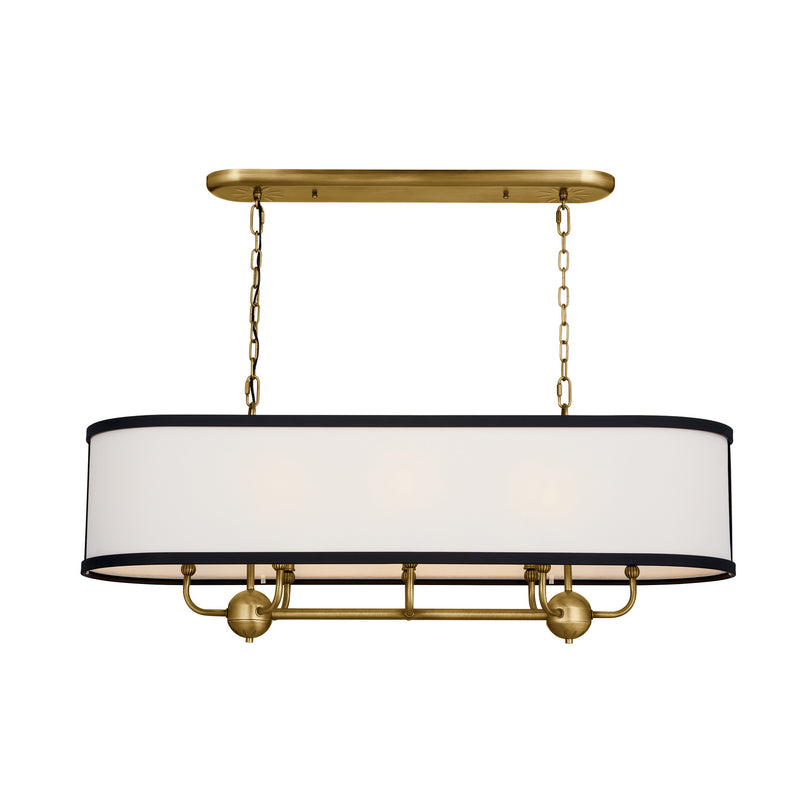 Kichler 52467NBR Eight Light Linear Chandelier, Natural Brass (3)