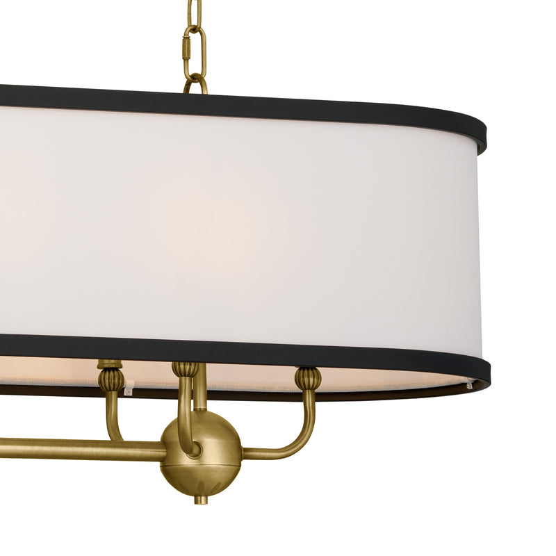 Kichler 52467NBR Eight Light Linear Chandelier, Natural Brass (4)