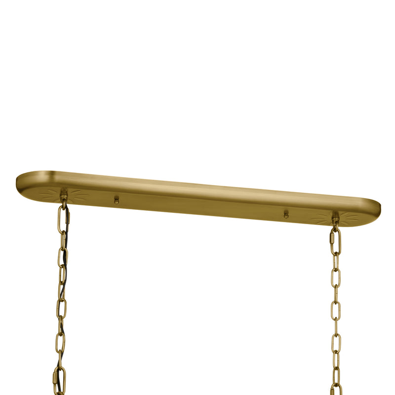 Kichler 52467NBR Eight Light Linear Chandelier, Natural Brass (5)