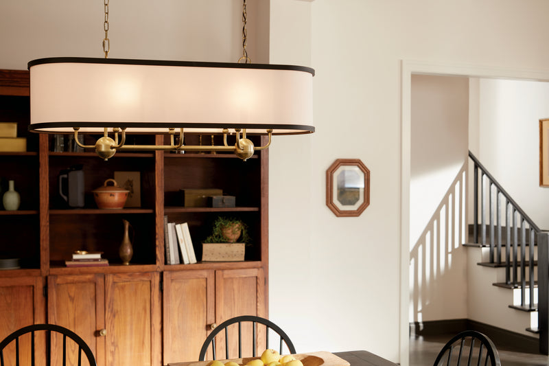 Kichler 52467NBR Eight Light Linear Chandelier, Natural Brass (6)