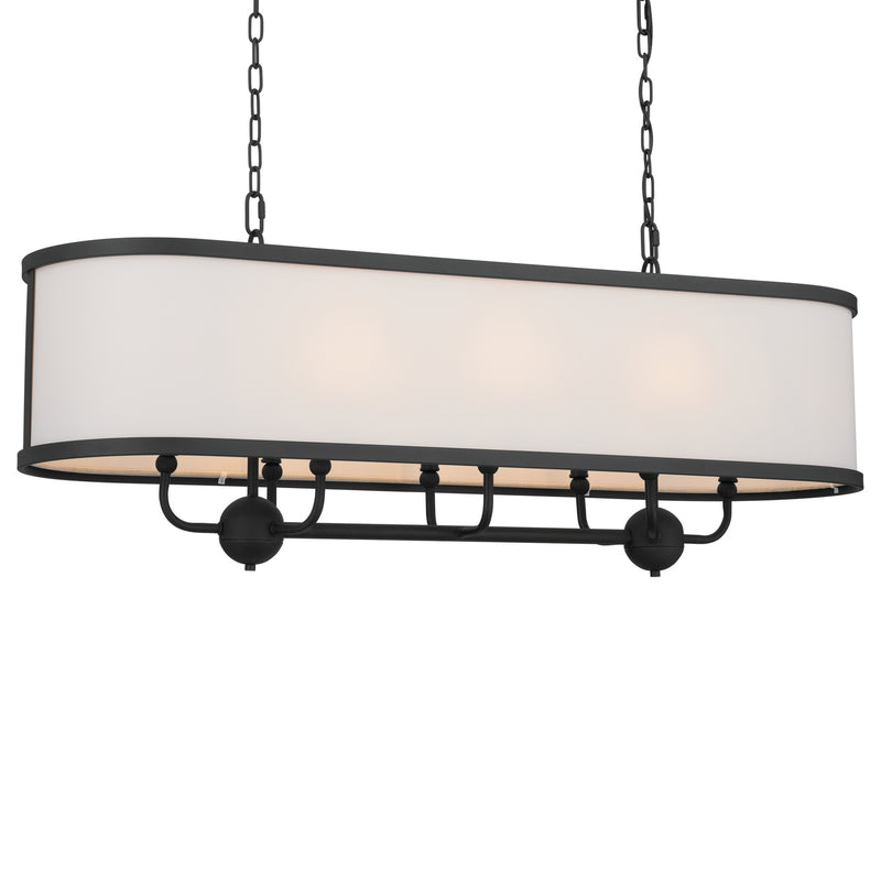Kichler 52467BKT Eight Light Linear Chandelier, Textured Black (2)