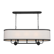 Kichler 52467BKT Eight Light Linear Chandelier, Textured Black (3)