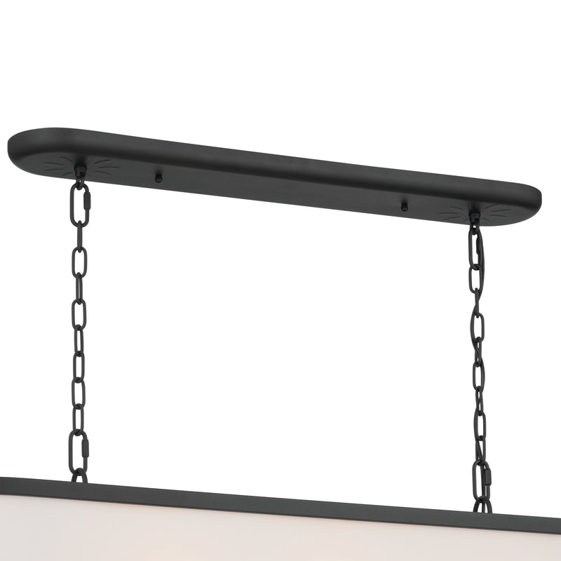 Kichler 52467BKT Eight Light Linear Chandelier, Textured Black (5)