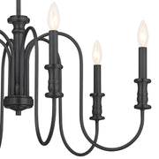 Kichler 52470BK Six Light Chandelier, Black (3)