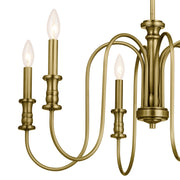 Kichler 52470NBR Six Light Chandelier, Natural Brass (3)