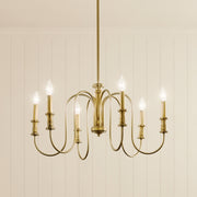 Kichler 52470NBR Six Light Chandelier, Natural Brass (5)