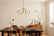 Kichler 52470NBR Six Light Chandelier, Natural Brass (6)