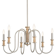 Kichler 52470NI Six Light Chandelier, Brushed Nickel (2)