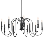 Kichler 52471BK Nine Light Chandelier, Black (2)