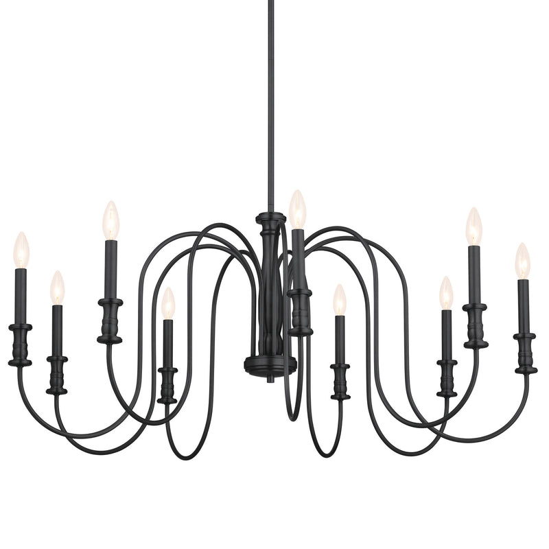 Kichler 52471BK Nine Light Chandelier, Black (2)