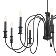 Kichler 52471BK Nine Light Chandelier, Black (3)