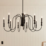 Kichler 52471BK Nine Light Chandelier, Black (6)